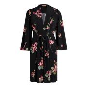 Twinset Kort Blommig Klänning Black, Dam