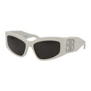 Balenciaga Stiliga solglasögon med Bb0321S design White, Dam