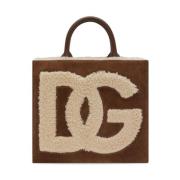 Dolce & Gabbana Brun läder shoppingväska Brown, Dam