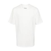 Jil Sander Säsongsgrafisk tryck T-shirt White, Herr
