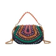 La Carrie Studded handväska med avtagbara remmar Multicolor, Dam