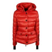 Moncler Röd Quiltad Pufferjacka Kvinnor Red, Dam