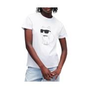 Karl Lagerfeld Ikonik Choupette Vit T-shirt White, Dam