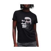 Karl Lagerfeld Ikonisk 2.0 RS T-shirt Svart Black, Dam