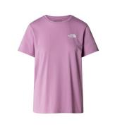 The North Face Avslappnad Bomull T-shirt Purple, Dam