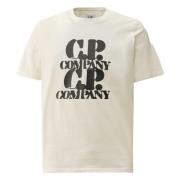 C.p. Company Grafisk T-shirt White, Herr