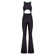 MVP wardrobe Cassis Jumpsuit med amerikansk halsringning Black, Dam