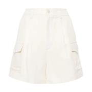 Woolrich Vita Shorts för Kvinnor Ss24 White, Dam