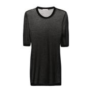 Ami Paris Svart T-shirt med korta ärmar Black, Dam