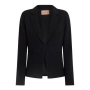 Twinset Svart Milano Blazer med Pärlknappar Black, Dam