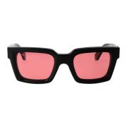Off White Clip On Solglasögon för Stiligt Utseende Black, Unisex