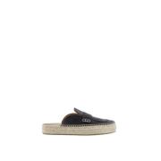 JW Anderson Läder Loafer Mulor med Korkfotsängar Black, Herr