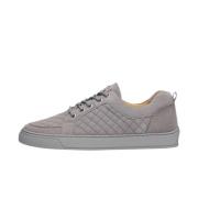 Leandro Lopes Suede Leather Low Top Sneakers Gray, Herr