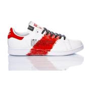 Adidas Handgjorda Vita Röda Sneakers Multicolor, Herr