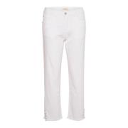 Cream Ankel Jeans - Coco Fit Byxor White, Dam