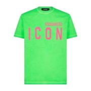 Dsquared2 Fluorescerande grön Tee-shirt med ikoniskt logotyp Green, He...