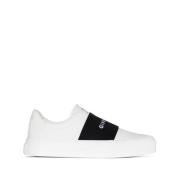 Givenchy Logo-Webbing Low-Top Sneakers Vit White, Dam