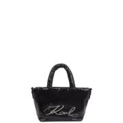 Karl Lagerfeld Signature Soft Tote Nylon Väska Black, Dam