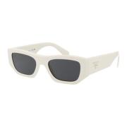 Prada Stiliga Solglasögon med Unik Design White, Unisex