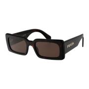 Prada Stiliga Solglasögon med A07S Design Brown, Dam
