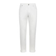 Brunello Cucinelli Vita Denim Straight-Leg Jeans White, Herr