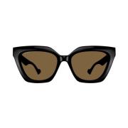 Gucci Magnetisk clip-on kattögon solglasögon Black, Dam