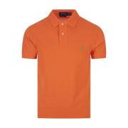 Ralph Lauren Orange Polo Shirt med Pony Logo Orange, Herr