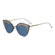 Fendi Gold/Blue Sunglasses FF 0355/S Yellow, Dam