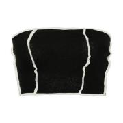Nanushka Svart Polyester Strapless Crop Top Black, Dam