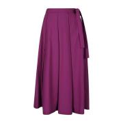 Max Mara Weekend Lila bomull midi kjol med sidostängning Purple, Dam