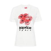 Kenzo Casual Bomull T-shirt White, Dam