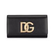 Dolce & Gabbana Svart Läder Crossbody Väska Black, Dam