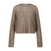 Drykorn Sommar Cropped Pullover Imeny Brown, Dam