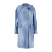 Ermanno Scervino Stilig Trench Coat för Kvinnor Blue, Dam