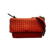 Bottega Veneta Vintage Pre-owned Laeder axelremsvskor Red, Dam