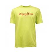 RefrigiWear Leopardtryck Bomull Crewneck T-shirt Yellow, Herr
