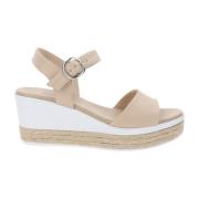 Nerogiardini Läder Spänne Sandaler Beige, Dam