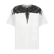 Marcelo Burlon Vit T-shirt med Icon Wings Print White, Herr