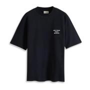 Drole de Monsieur Slogan T-shirt Rak Skärning Bomull Black, Herr