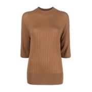 Malo Stilfull Pullover för Modern Kvinna Brown, Dam