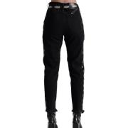One Teaspoon Högmidjade svarta jeans med öljetter Black, Dam