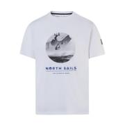 North Sails Kitesurf Print T-shirt White, Herr
