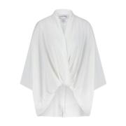 Joseph Ribkoff Wrap Style Oversized Blus White, Dam