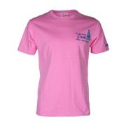 MC2 Saint Barth Herr T-shirt med Cartoon Print Pink, Herr