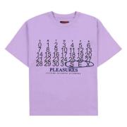 Pleasures Grafisk bomullst-shirt med blandad tryck Purple, Herr