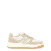 Hogan Beige Denim Sneaker Model H630 Multicolor, Dam