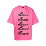 We11Done Rosa Tryckt T-shirt och Polo Pink, Herr