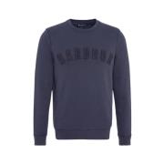 Barbour Tvättad Logosweatshirt - Navy Blue, Herr