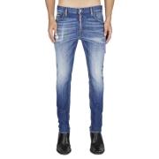 Dsquared2 Skater Jeans - Blå Tvättad Sliten Blue, Herr