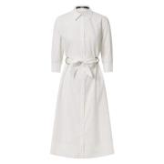 Karl Lagerfeld Organisk Bomull Skjortklänning White, Dam
